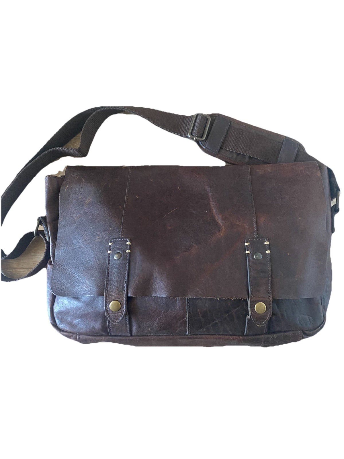 Buffalo Jackson Trading Walker Leather Messenger Bag Rustic Brown Indianajones