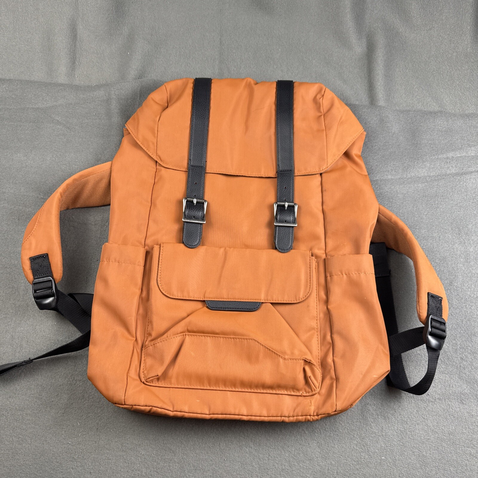 Open Story Fitted Flap Backpack, Amber Brown