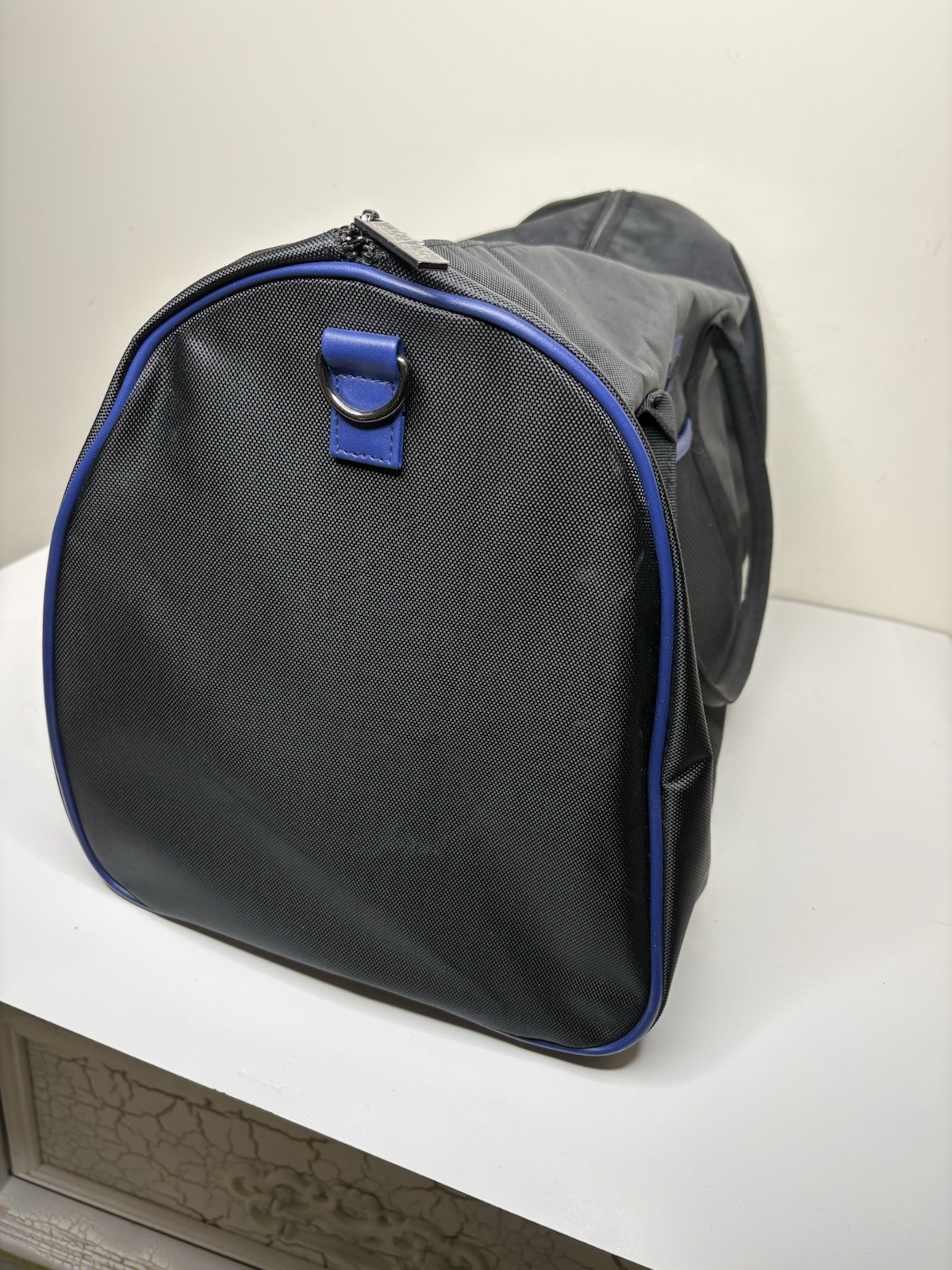 Versace Parfums Duffle Bag Black Navy Blue Weekender Travel Luggage Unisex