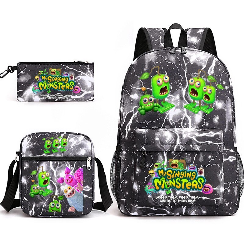 My Singing Monsters Backpack Satchel Shoulder Bag Pencil Case 3pcs kid gift