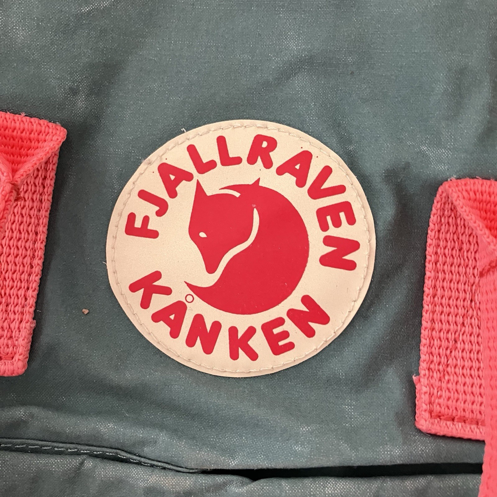 Fjallraven Kanken Mini Backpack Teal With Red Straps