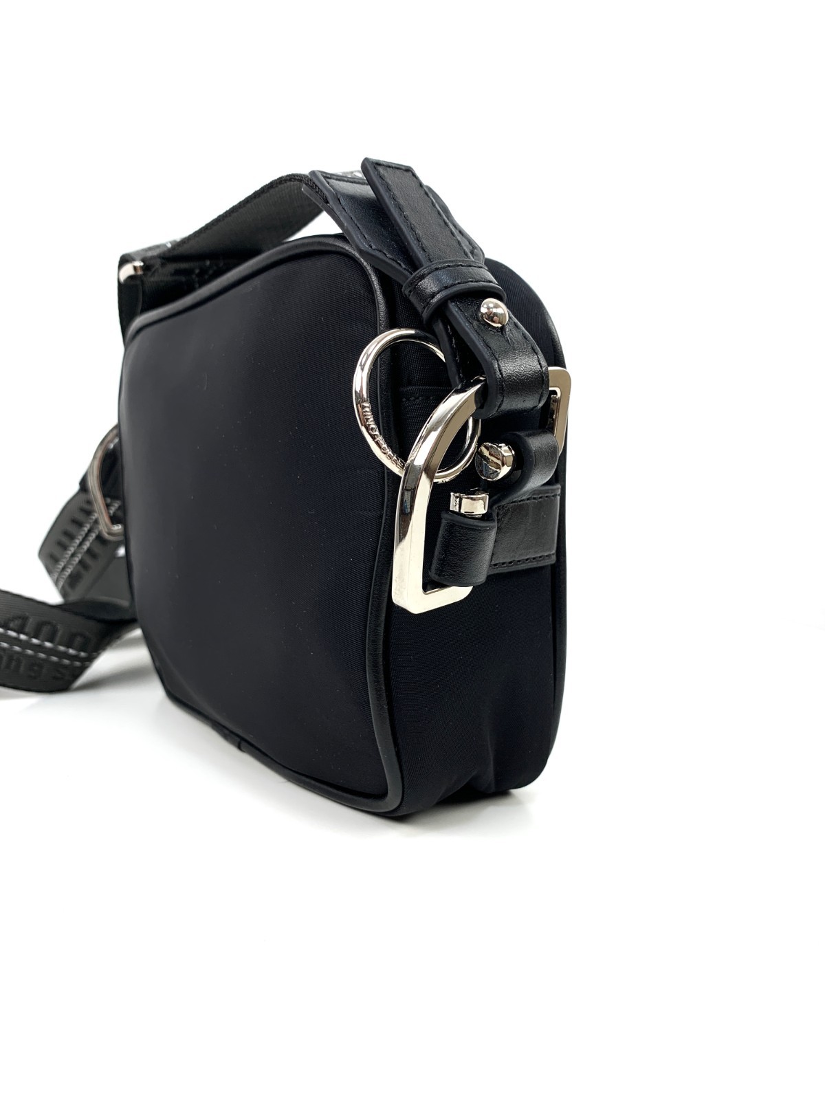 Off-White Virgil Abloh Nylon Webbing Messenger Crossbody Bag Black