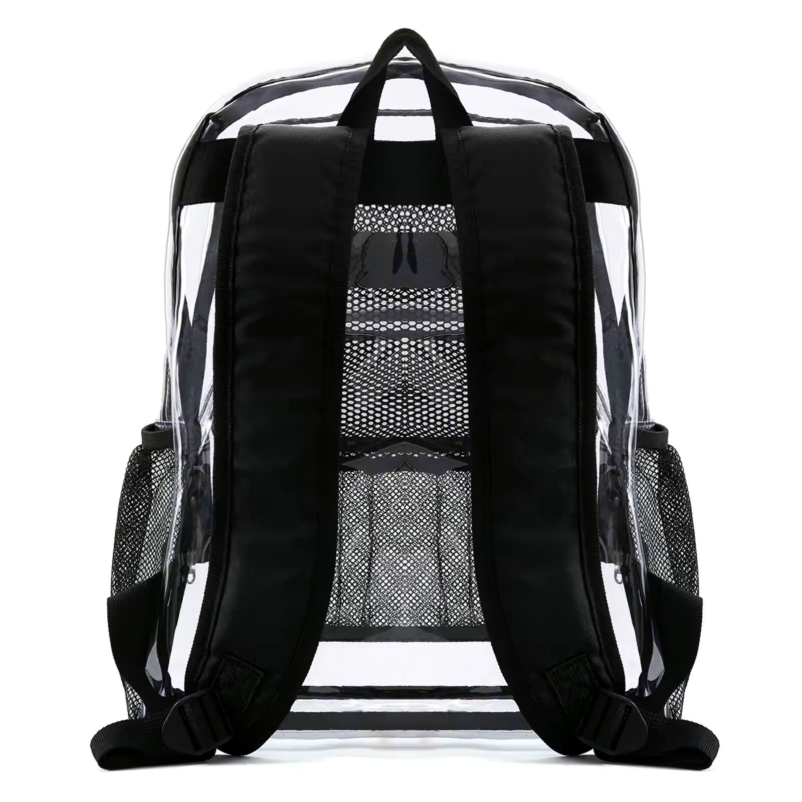 LARGE HEAVYDUTY CLEAR BACKPACK Transparent See Tru PVC School Bookbag – Stadium