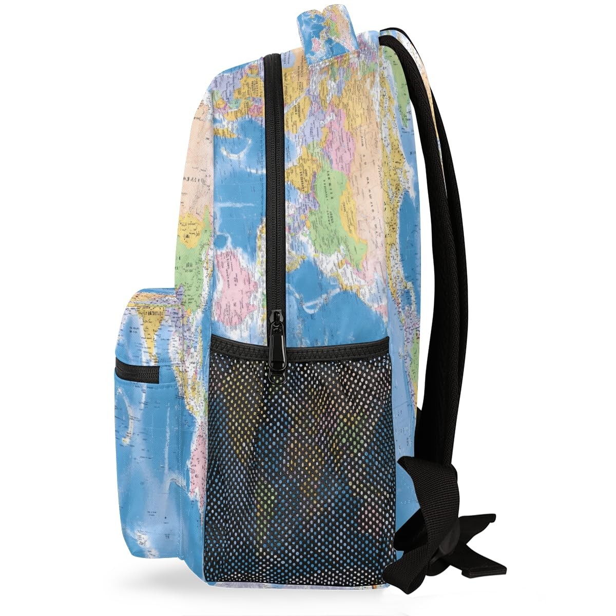 Globe World Map Backpack, School Bag, Laptop Rucksack, Travel Hiking Daypack