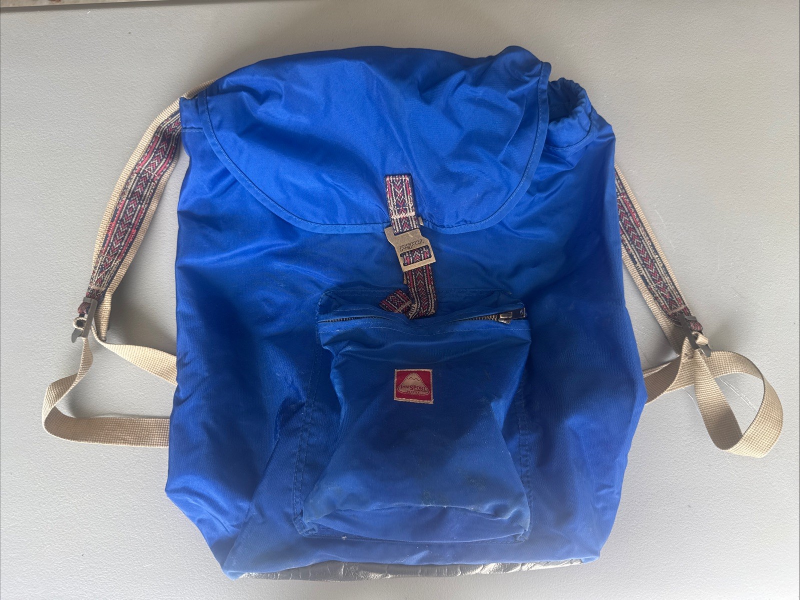 Vintage Jansport Seattle USA Leather Bottom/Drawstring Backpack | Metal Fastener