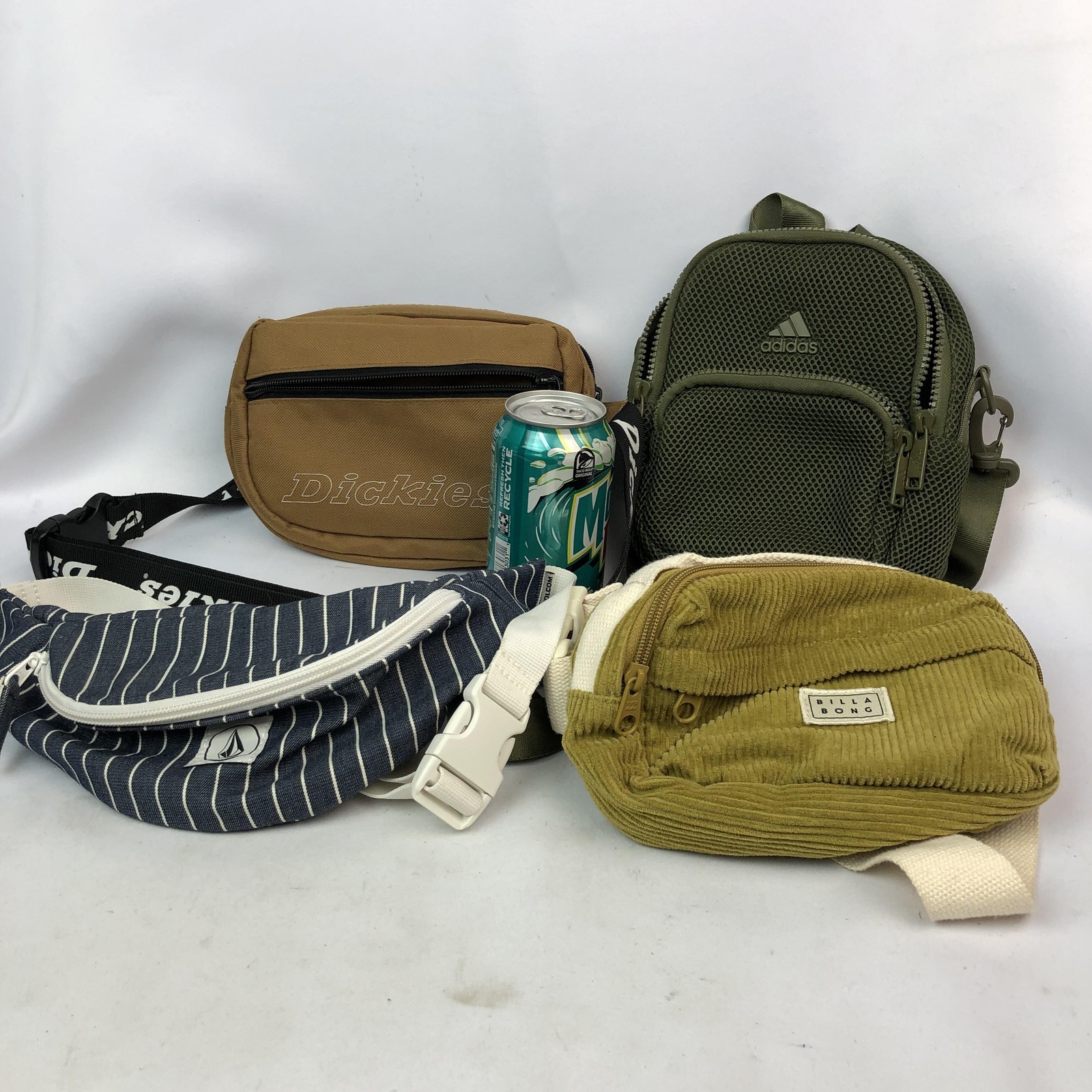 Adidas Billabong Dickies Volcom Belt Bag Fanny Pack Lot Of 4 Unisex Small READ