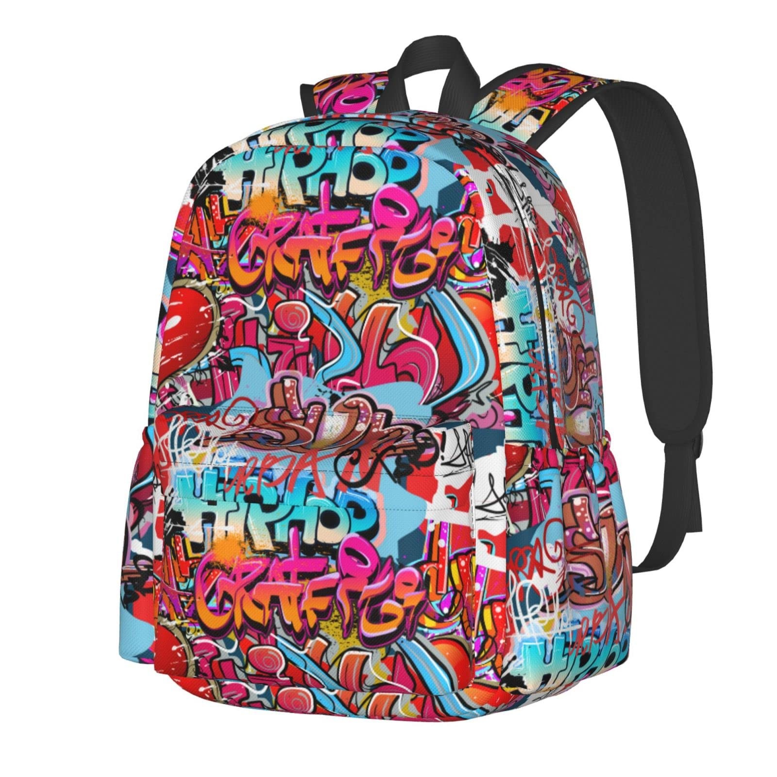 Daily Backpack Graffiti Wall, Hip Hop Art Backpacks Travel Laptop Daypack 17 …