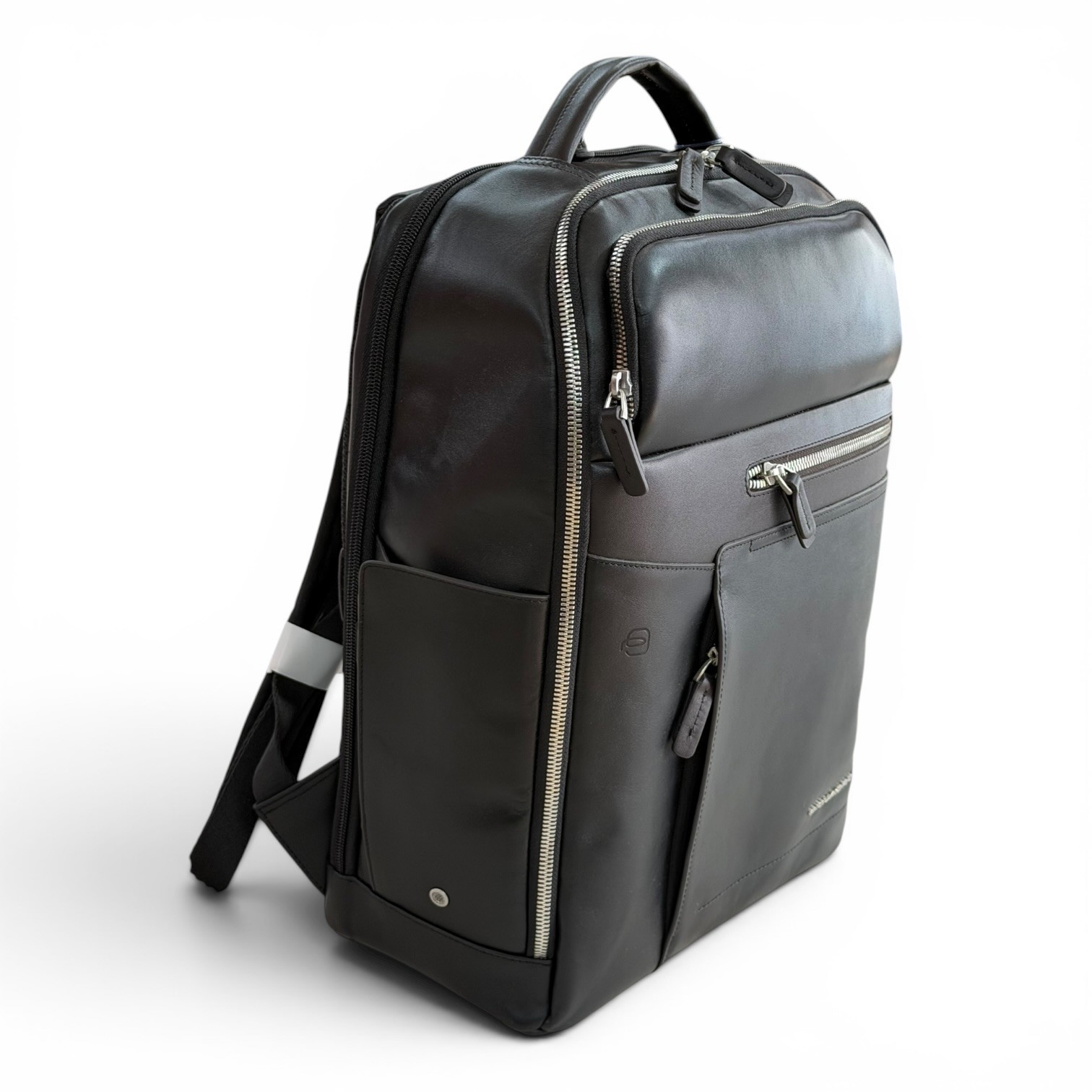 PIQUADRO men’s backpack leather backpack with computer made in Italy notebook