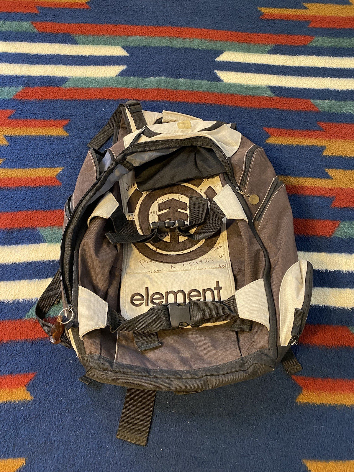 Vintage Element Brown Tan Mohave Skateboard Backpack Bag Logo