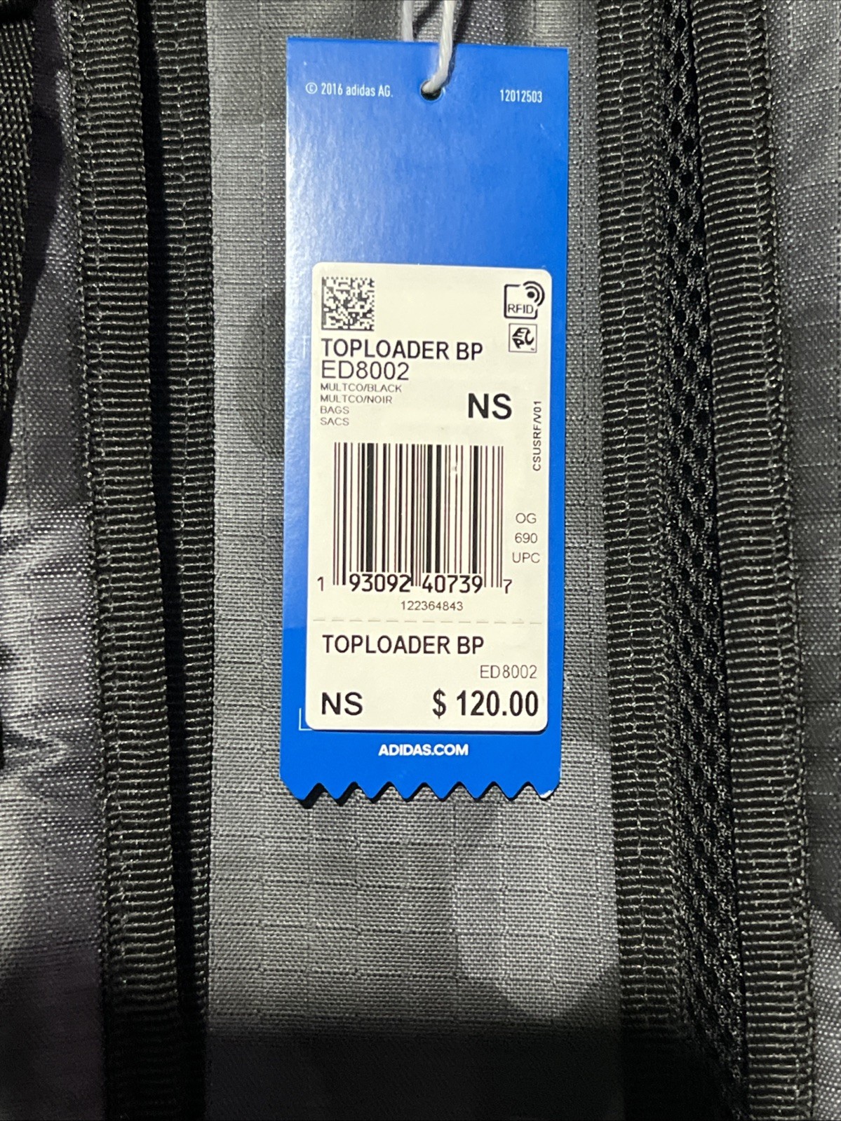 Adidas Top Loader Backpack Camouflage Black/Grey (ED8002)