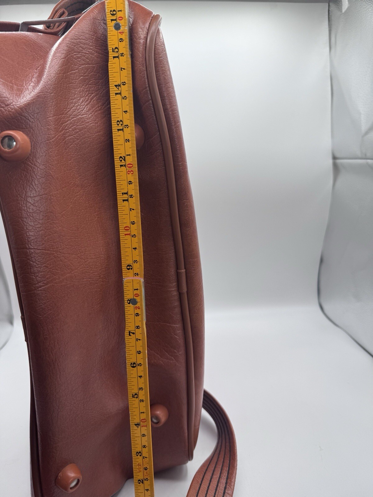 Vintage Sears Leather Bag Briefcase Carry-On Travel Hobo 18″x 11″x 6.5″