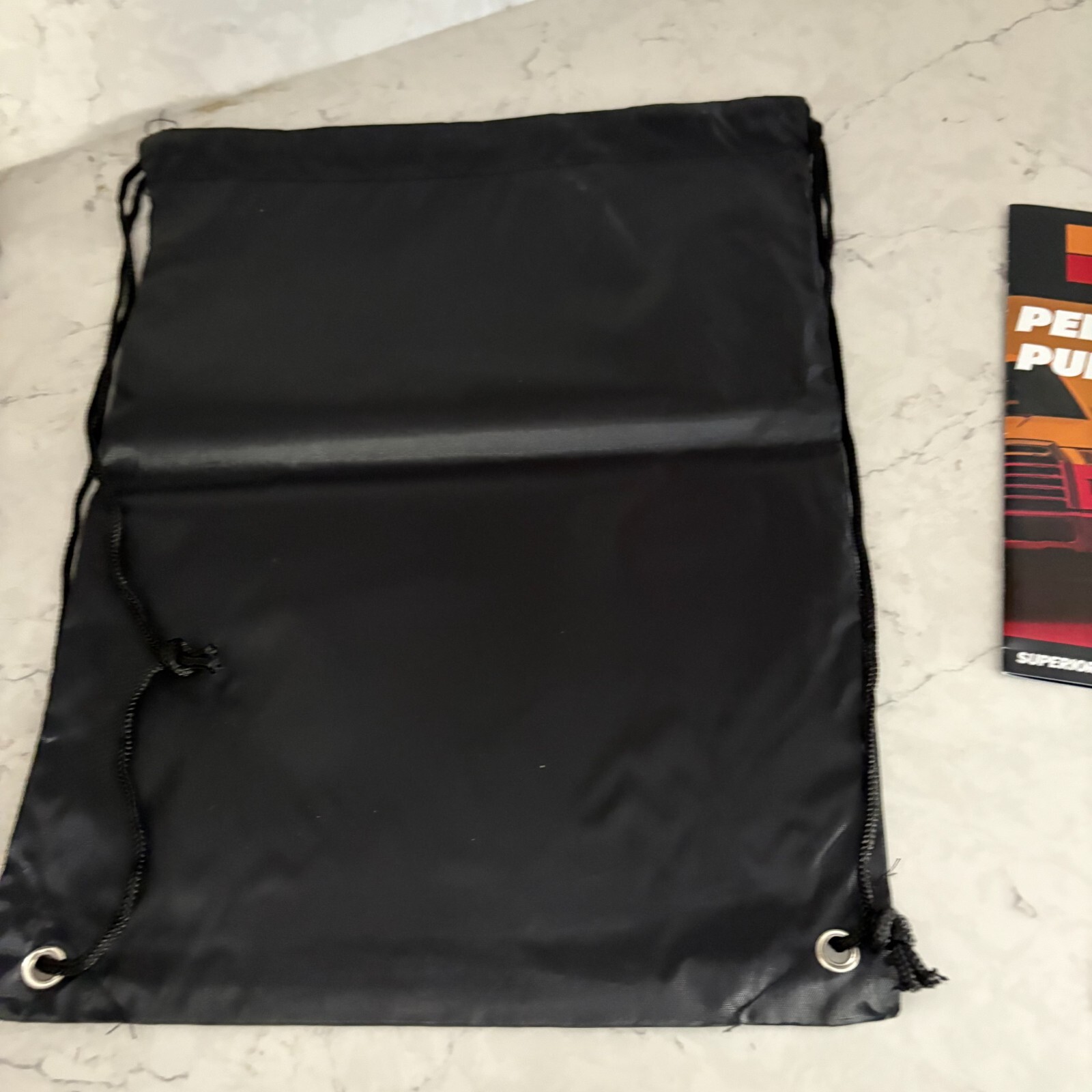 K&N Superior Air Flow Nylon Drawstring Bag Black with Booklet & 2 Logo Stickers