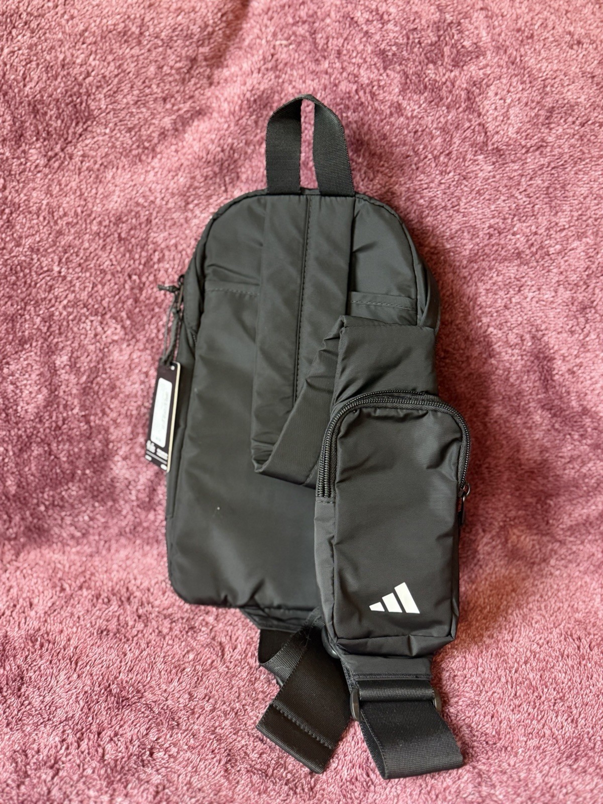 Adidas Essentials 2 Sling Bag Black Crossbody Backpack NEW With Tags