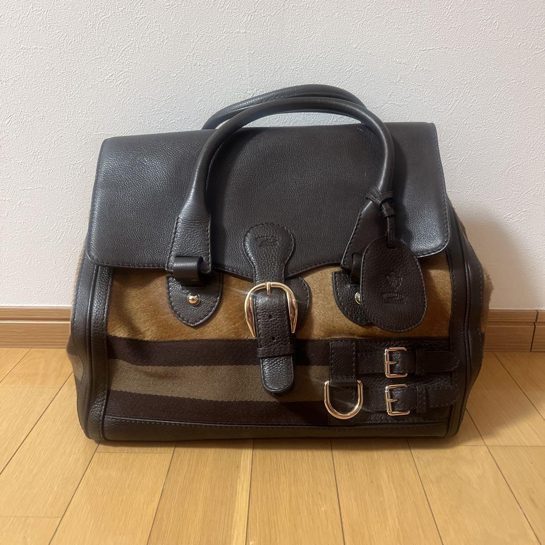 Used Gucci Leather Boston Bag H 28cm W 38cm D 18cm Size Very Rare Item