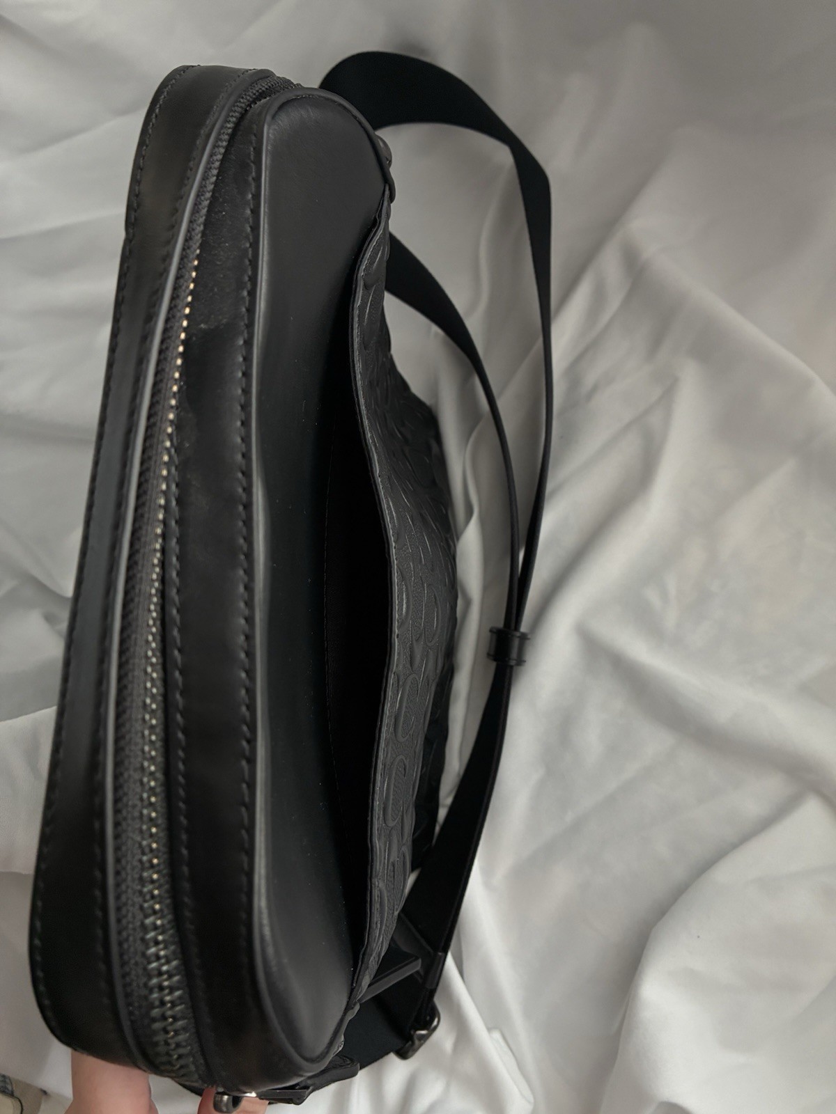 Coach Black Houston Flight Bag Adjustable Strap Crossbody