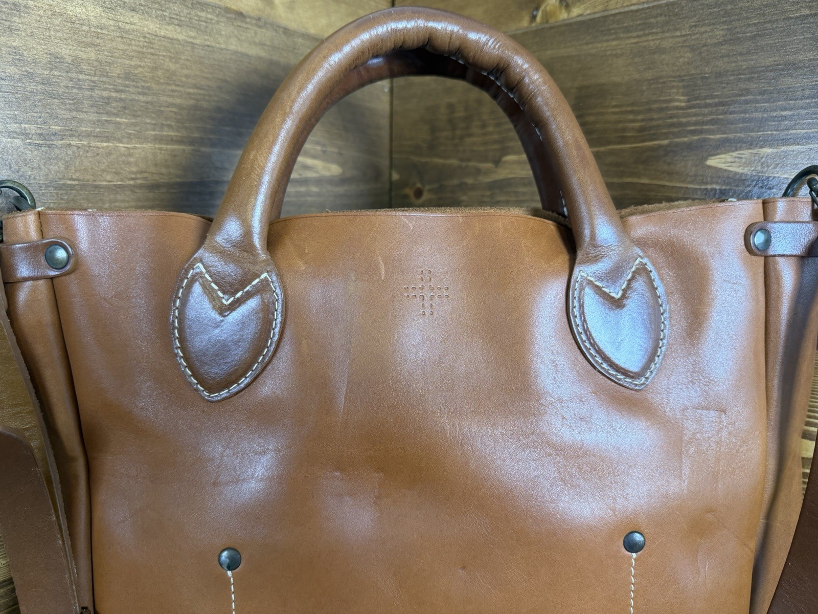 Saddleback Leather Satchel/Briefcase/Tote Open Concept Bag W/Removable Strap