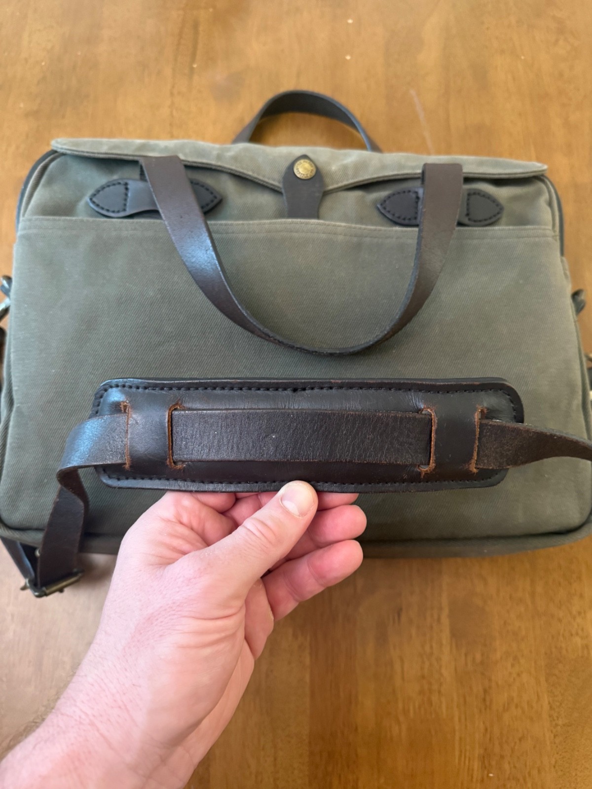 Filson 256 Original Briefcase EXCELLENT CONDITION Otter Green USA Leather