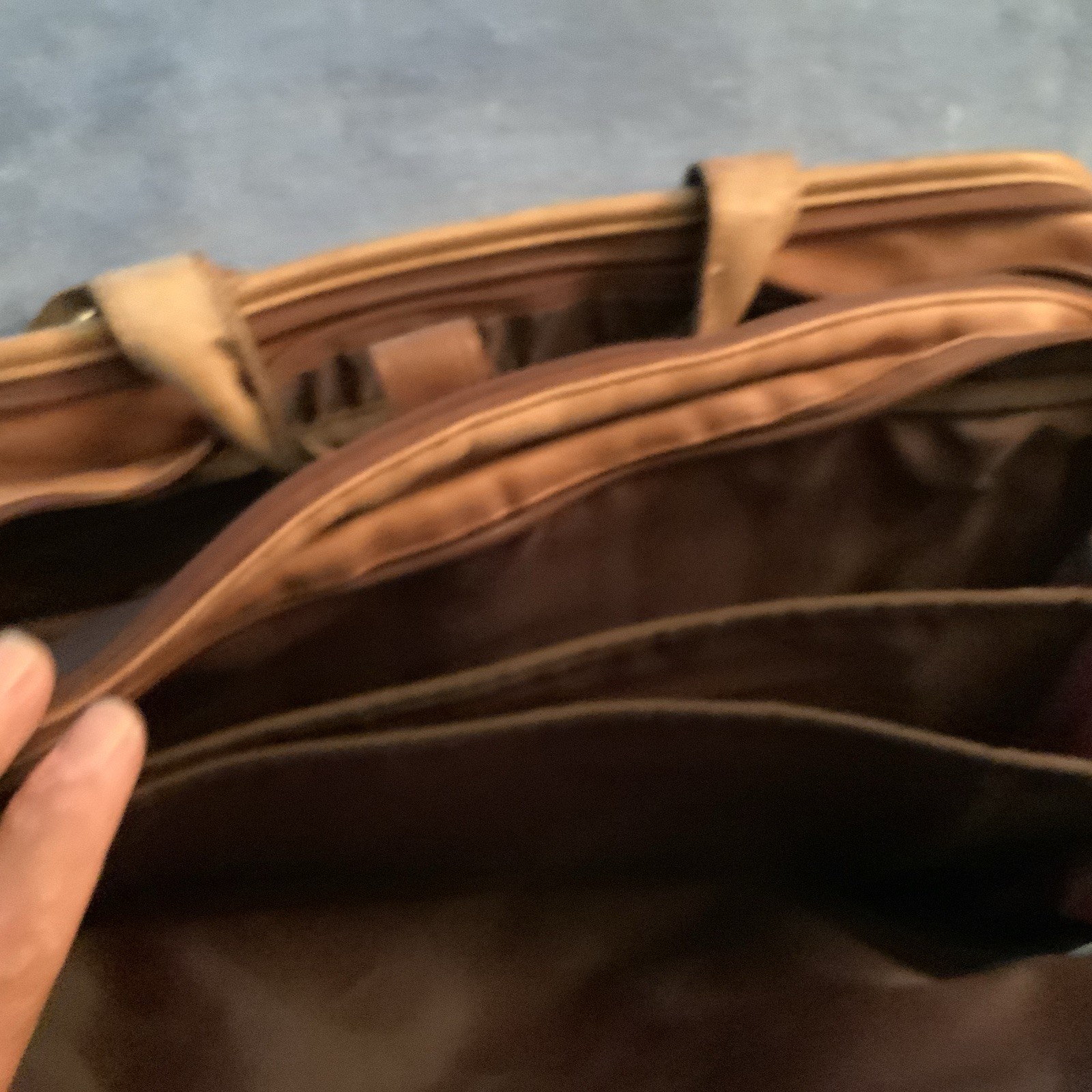 Leather Tech Organizer Soft Handmade Laptop Messenger Bag – Tan Heavy Duty