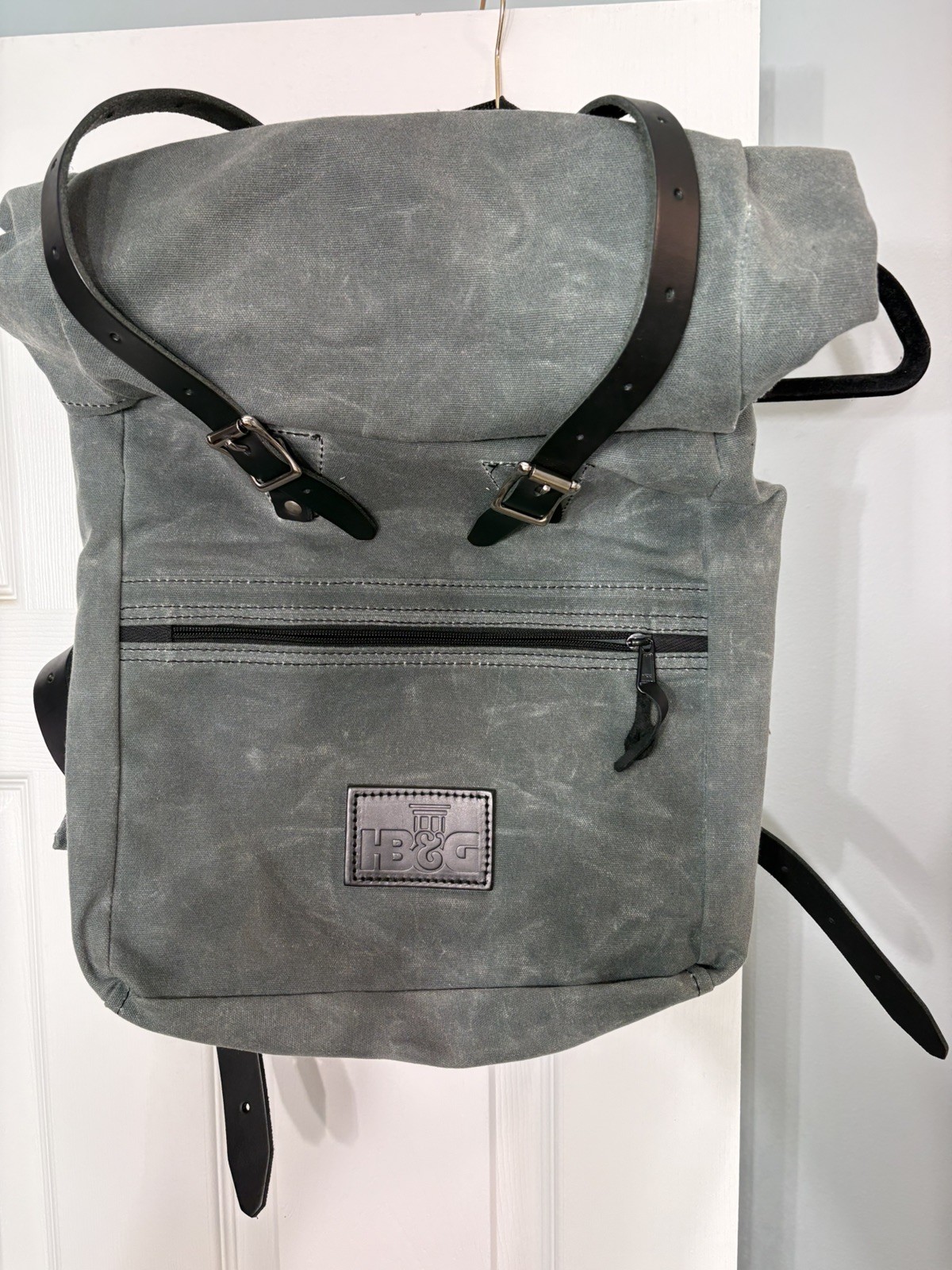 Duluth Pack Roll Top Scout Backpack Canvas Leather Grey Unisex Minn Rucksack