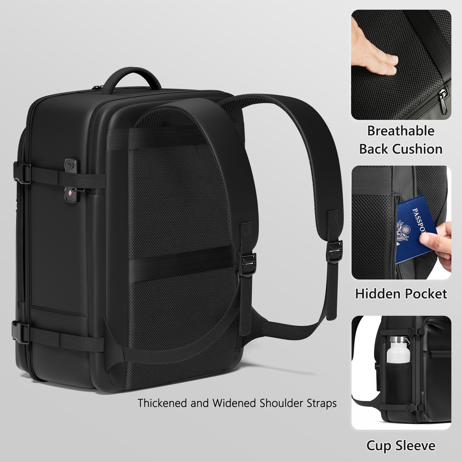 45L Travel Backpack with Portable Pump, Compression Seal Carry-On Luggage
