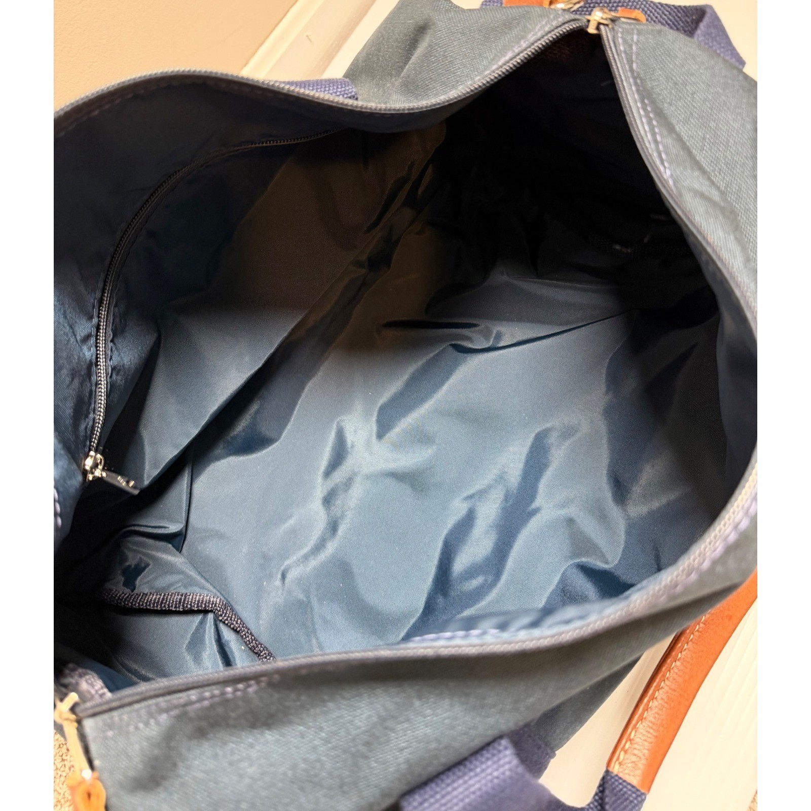 Peter Millar Barstool Classic 2022 Duffle Bag Navy Canvas Leather Trim