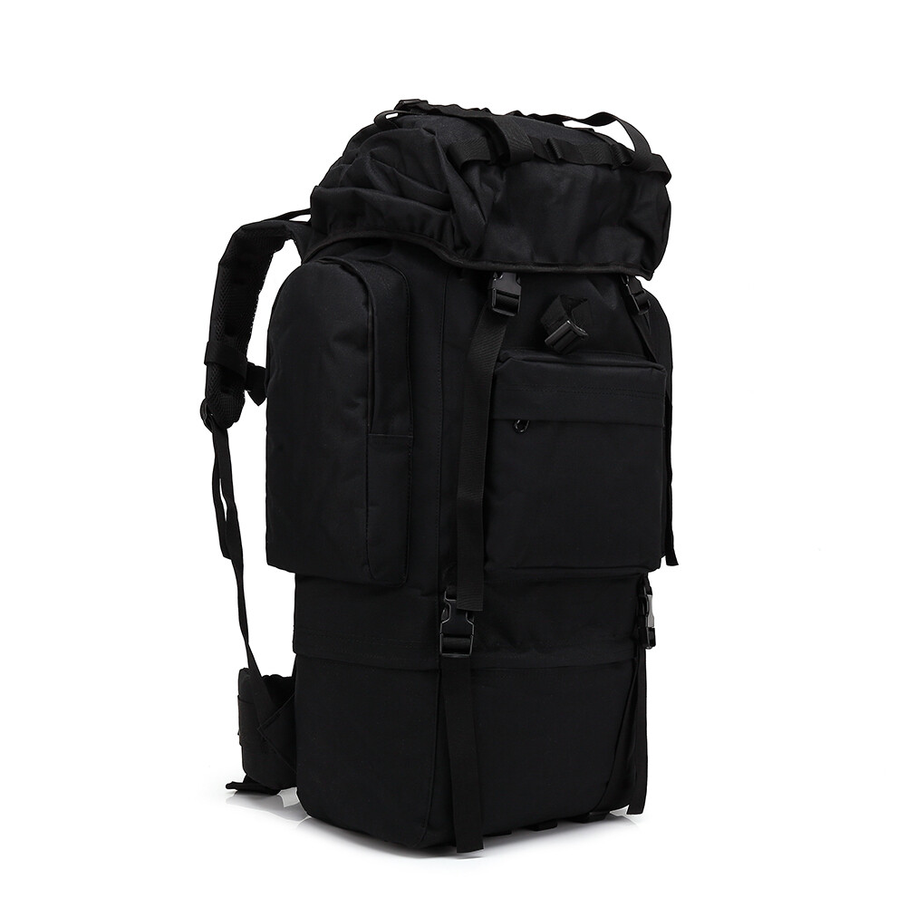 Tactical 65L Backpack Camping Rain Cover Rucksack Nylon Waterproof Hiking Bags