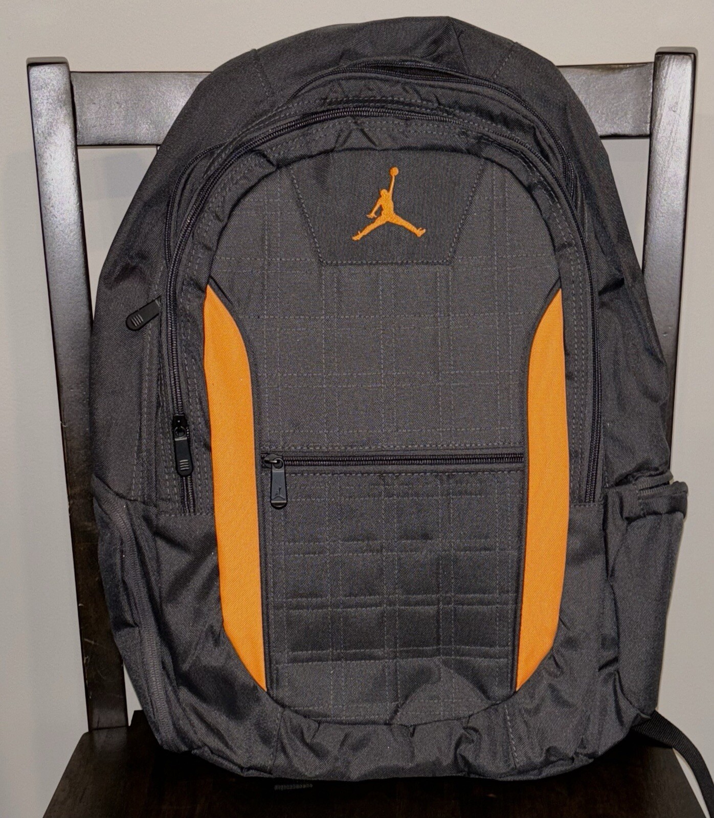 NIKE Air Jordan Jumpman23 Grey Orange Quilted Backpack Hard 2 Find New