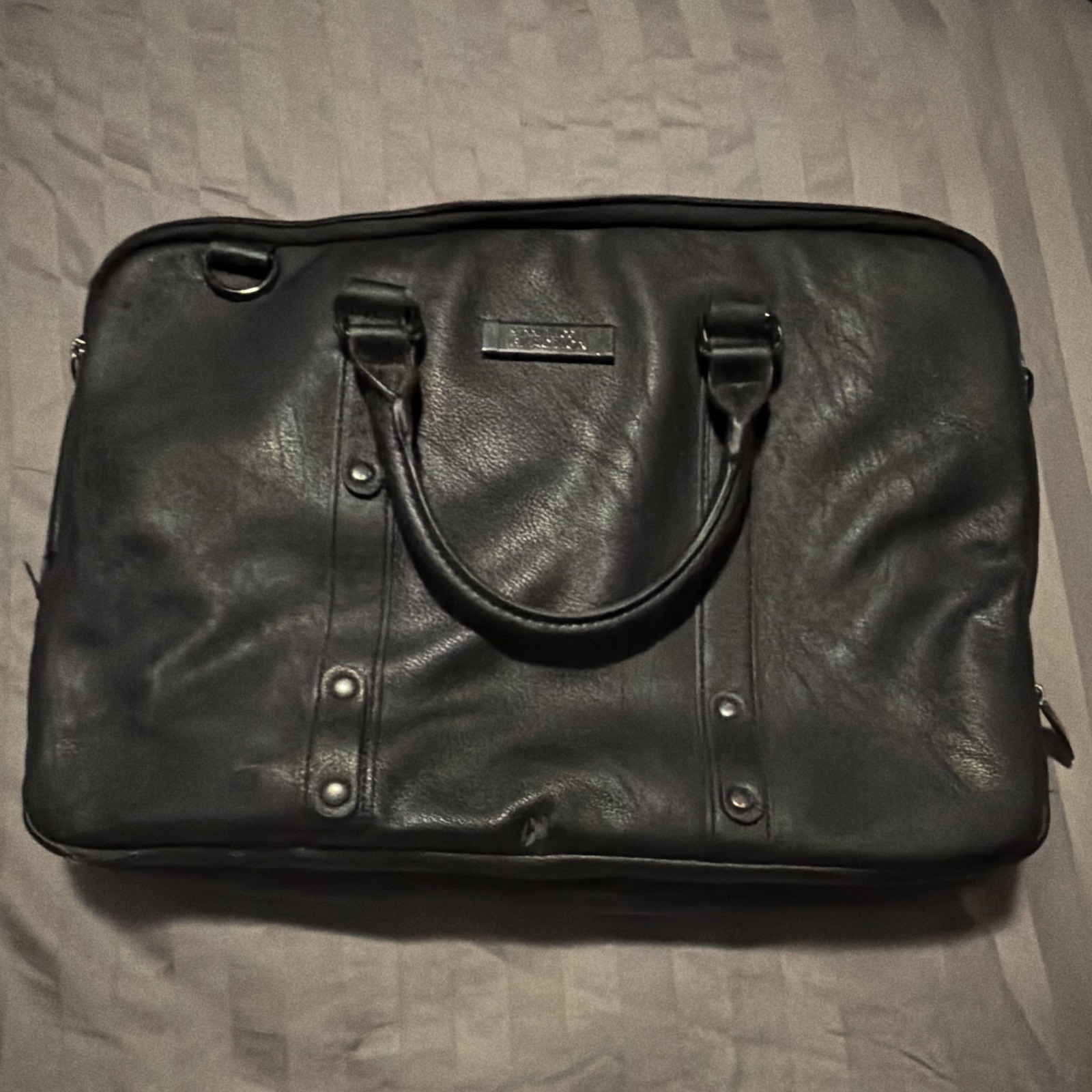 Kenneth Cole Reaction Leather Briefcase Laptop Messenger Bag
