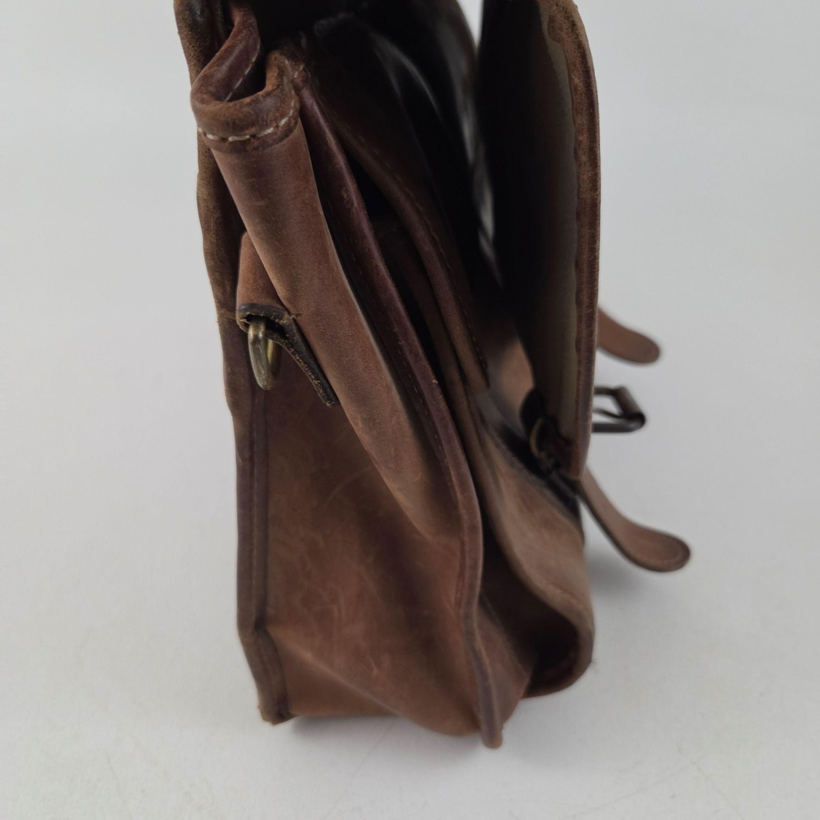 Schlesinger Leather Briefcase Bag Mens Large Brown Full Grain Organizer Business