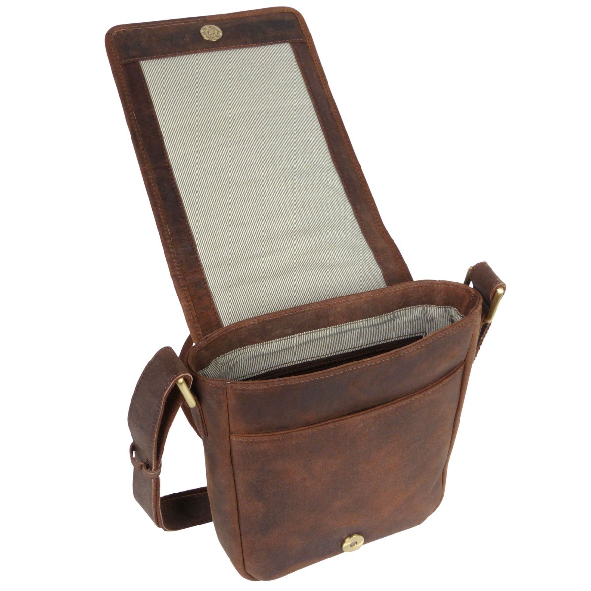 Mala Leather Compact Flap-Over Cross Body Bag Union Jack Vintage Collection