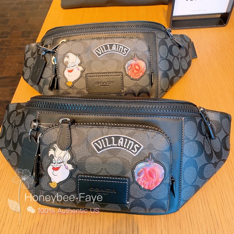 NWT Disney X Coach men’s Track Belt Bag With Patches COUNT 1