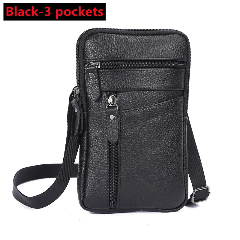 Tactical Leather Waist Bag Men Small Phone Shoulder Belt Pack Chest Faux Pouch