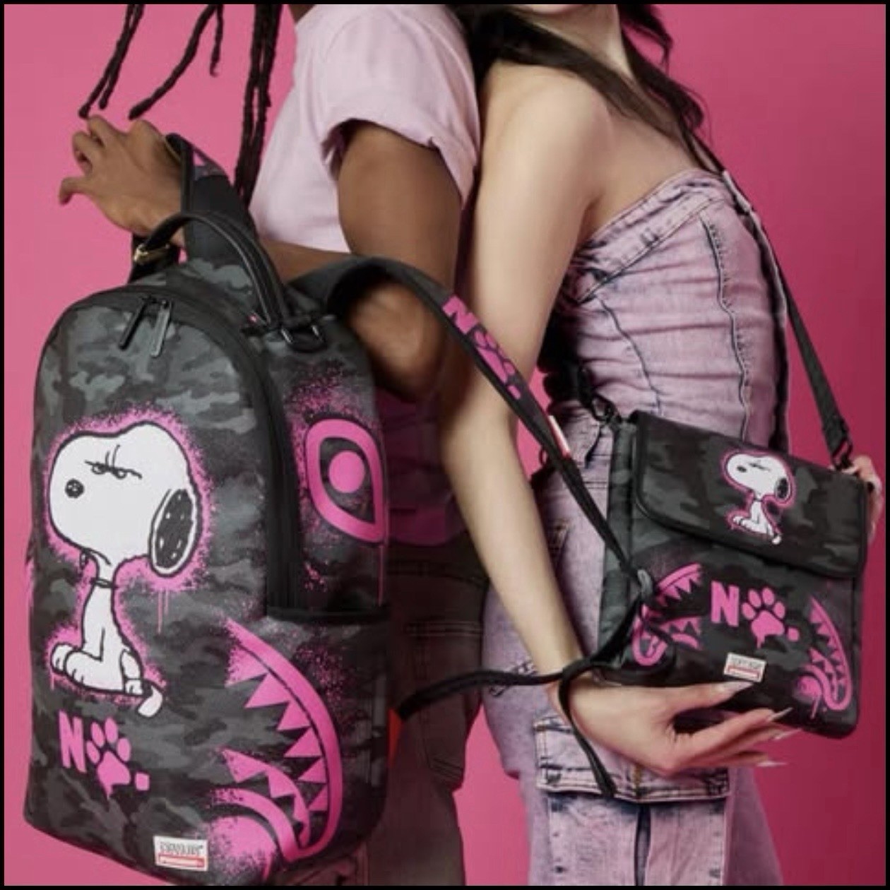 Sprayground 18″ Backpack + Messenger bag : Snoopy That’s a No No Limited Edition