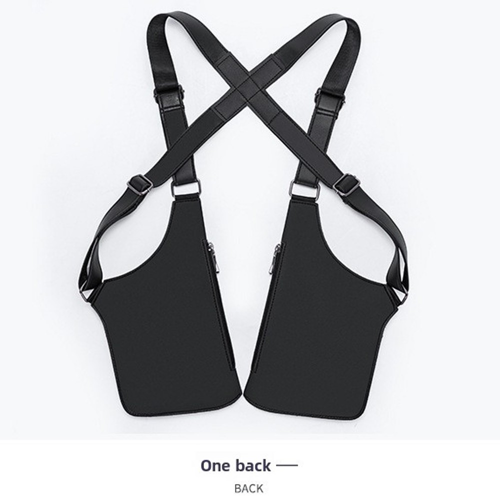 Adjustable Anti-Theft Underarm Shoulder Bag PU Leather Wallet Holster Bag
