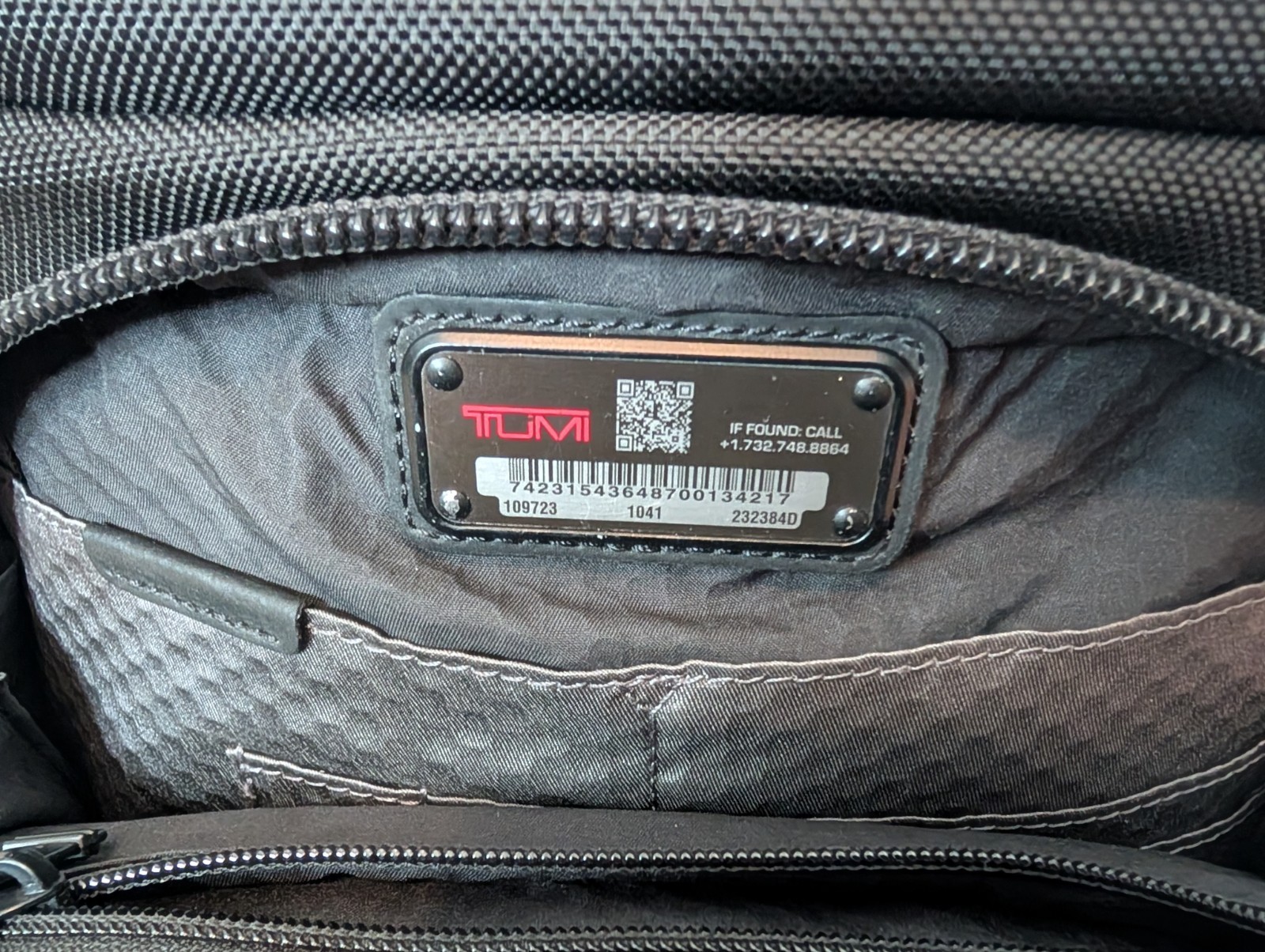 TUMI Alpha Bravo Tyndall Utility Backpack 0232384D Black Ballistic Nylon Red Kit