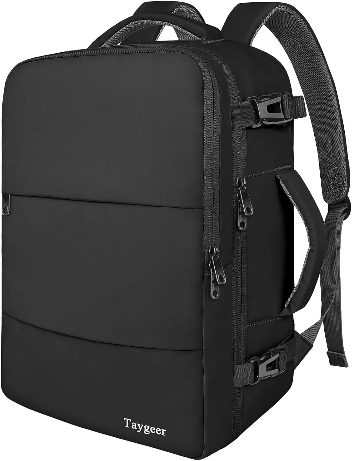 Men’s Travel Laptop Backpack, 15.6″ Airplane Approved, Lightweight 35L, Black