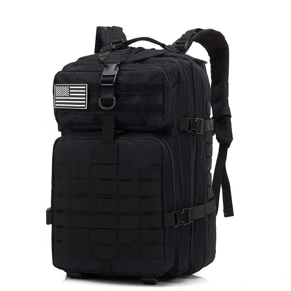 Tactical Backpack 45L Large Rucksack 3 Day Outdoor Military Bag Travel Hiking US