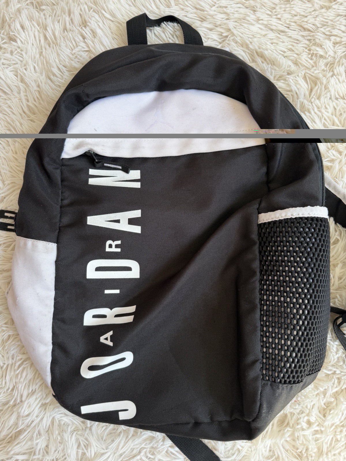 Jordan Jumpman Black White Backpack Red Inside Light Staining Good Condition