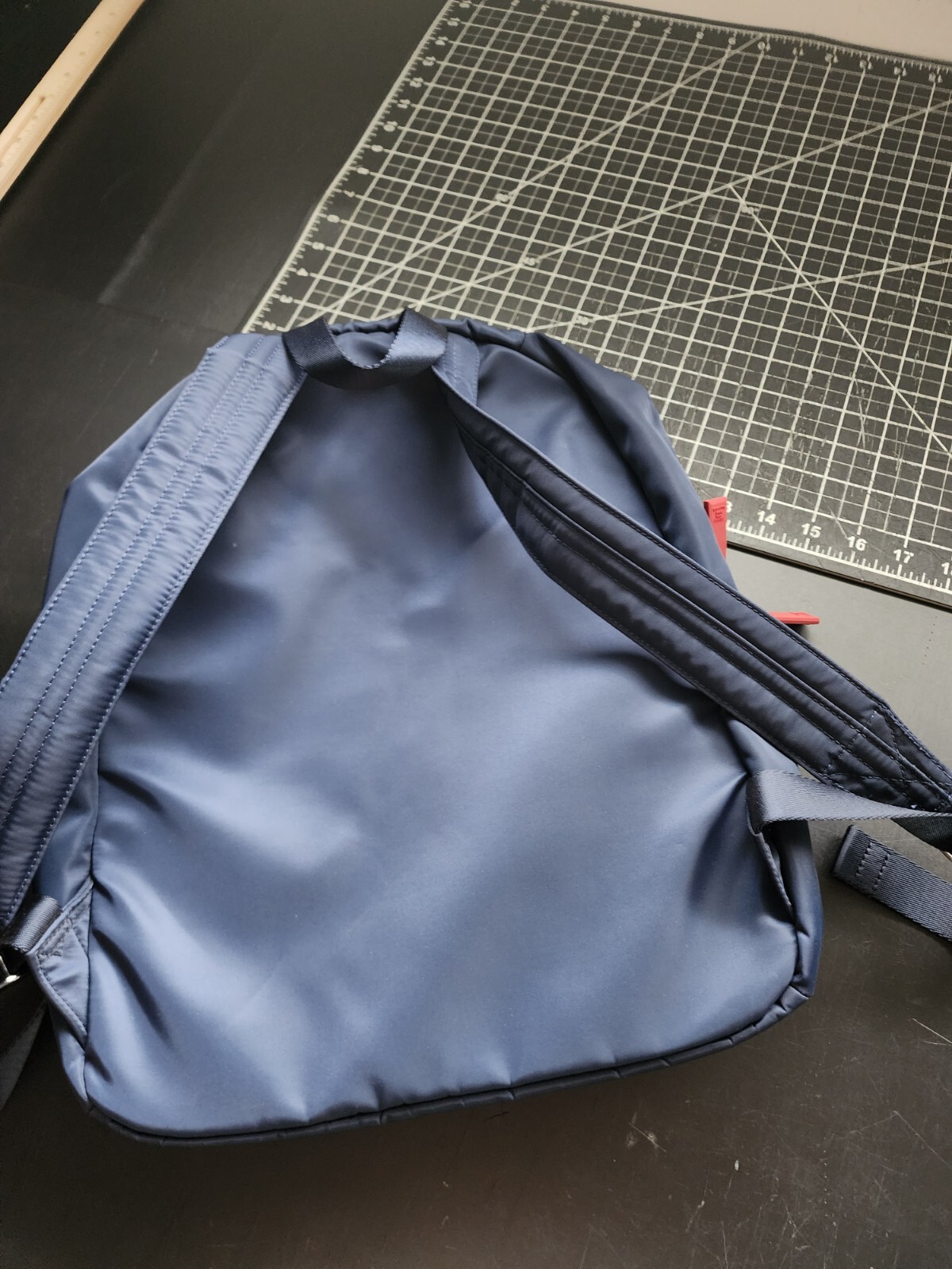 Tommy Hilfiger Backpack Bookbag School Bag Navy Blue Nylon Logo Zipper Pockets