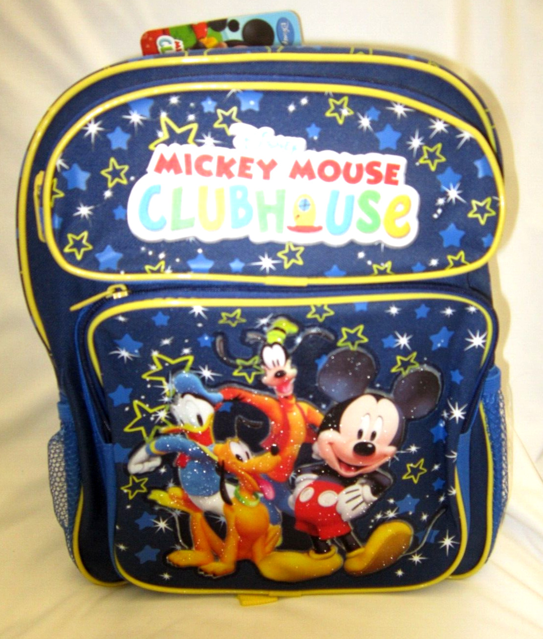 DISNEY MICKEY GOOFY PLUTO & DONALD DUCK 14″ BLUE BACKPACK-NEW WITH TAGS!
