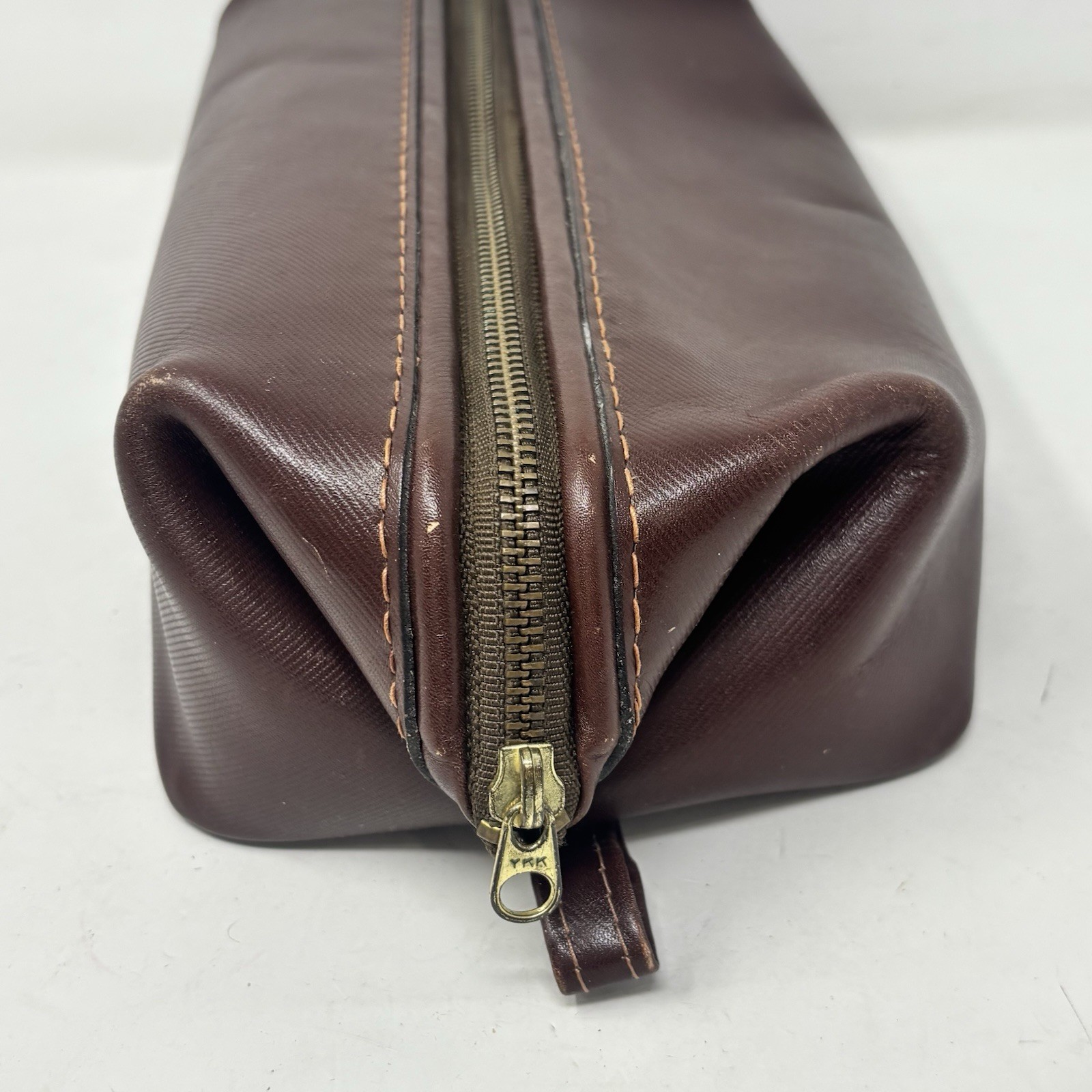 Vintage DOPP TRAVEL KIT By BUXTON Men’s Brown Leather Toiletry Travel Bag 11X6