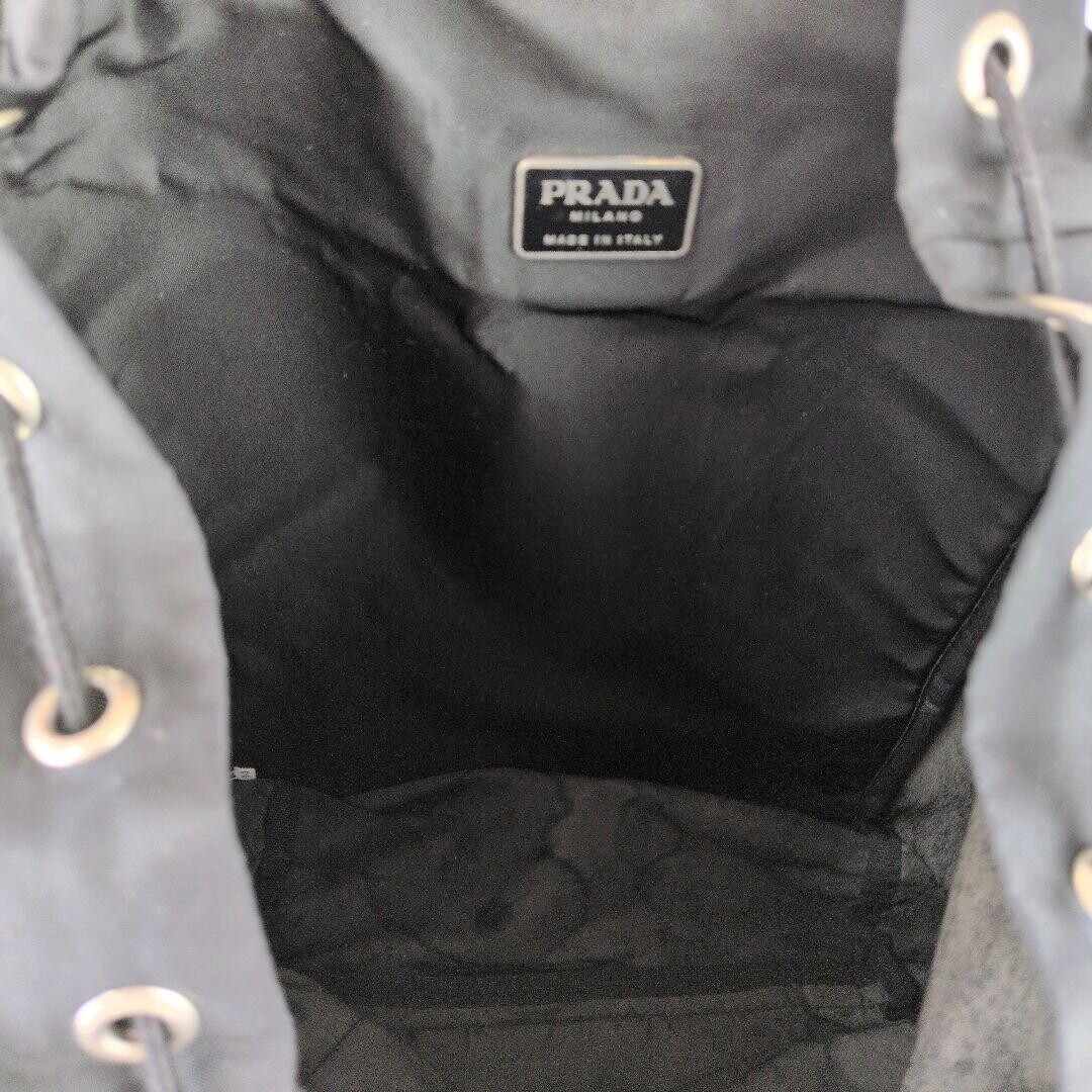 Prada Black Nylon A4 Backpack Triangle Logo Business Travel Rare Mens Unisex