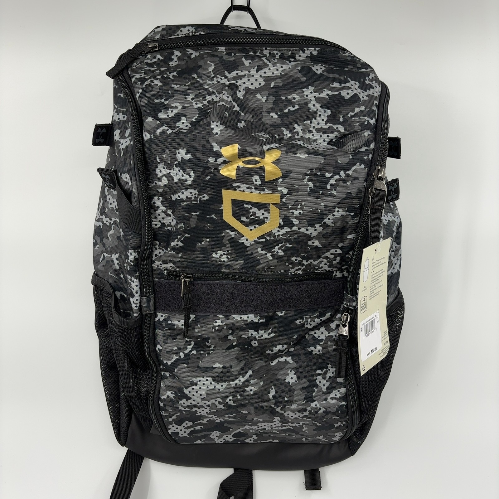 Under Armour Unisex-Adult Utility Baseball Backpack, (002) Black / Metallic Gold