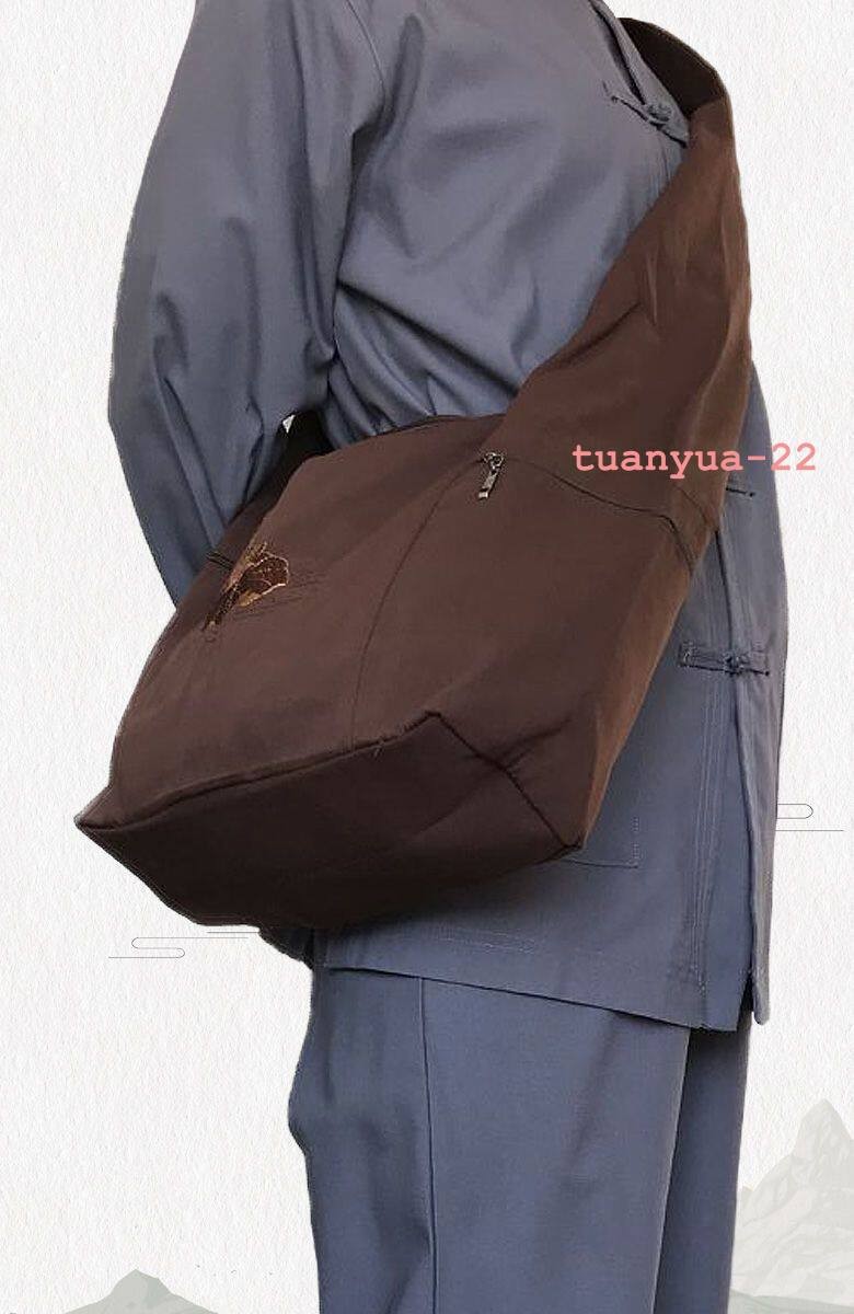 China Buddhist Supplies Monk Pack Shoulder Bag Cotton Canvas Buddha Bags 1pcs