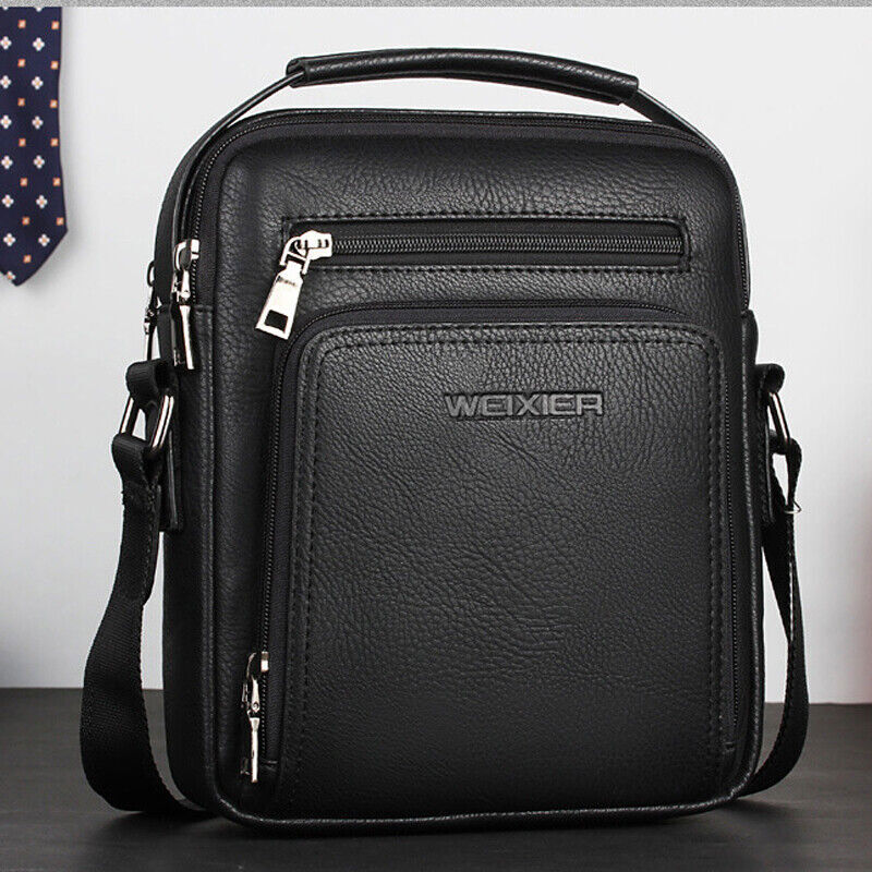 Mens Handbag bag Sport Bag Business Leather Shoulder Messenger Bag 8″Outdoor O