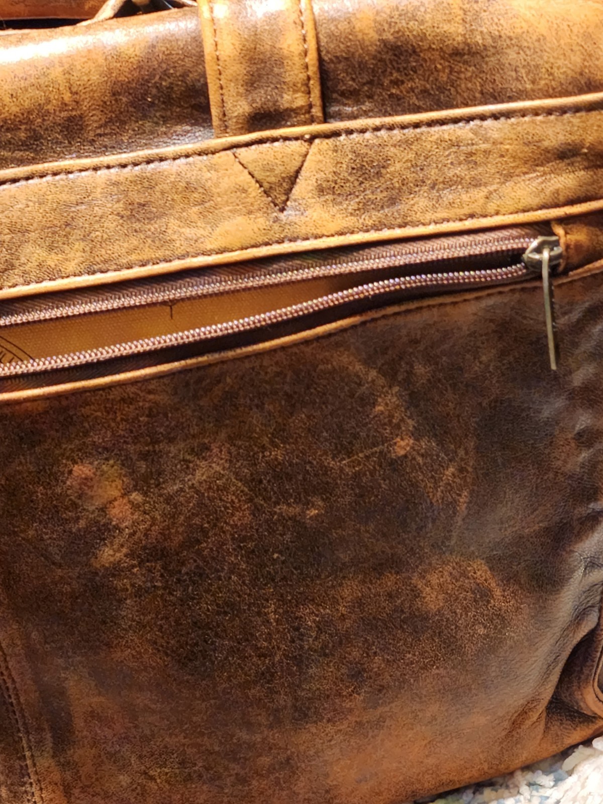 Scully Leather Briefcase Brown Antique Lambskin Scully 81st Aero Squadron Men’s
