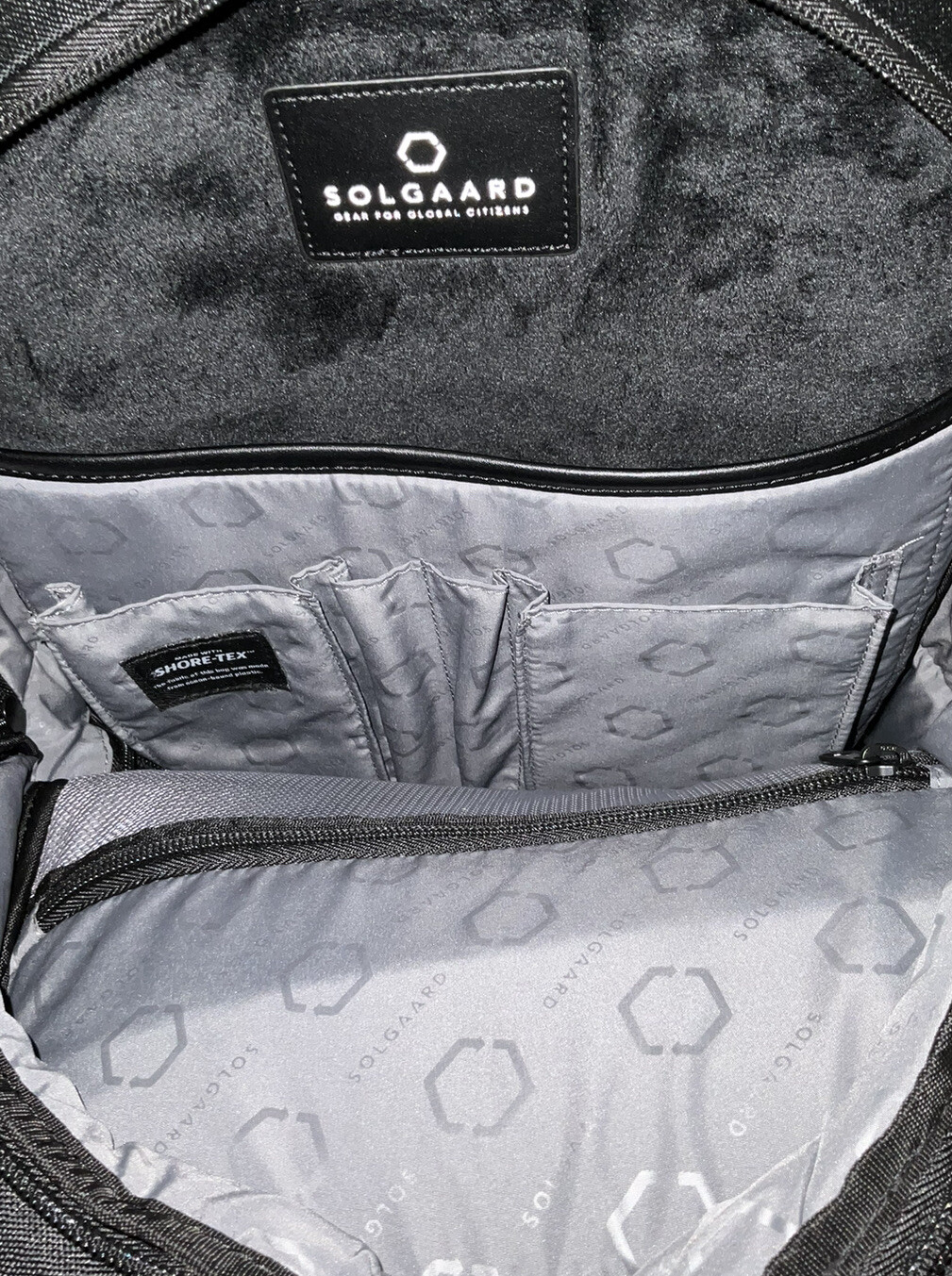 Solgaard Shore-Tex Daypack – Fits 15″ Laptop – Black w/ Logo Travel Backpack