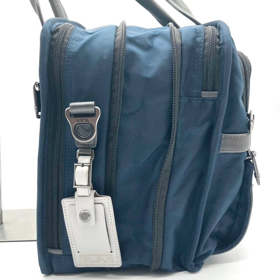 TUMI ALPHA 3 Navy Gray Business Bag 2Way Expandable Shoulder A4 Laptop Auth