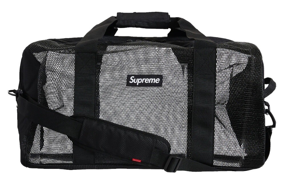 Authentic Brand New Supreme Cordura Black Mesh Big Duffle Bag Spring/Summer 20