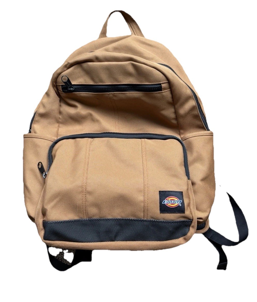 Dickies Journeyman Brown Canvas Backpack Pocket Workwear Utility School Bag Work